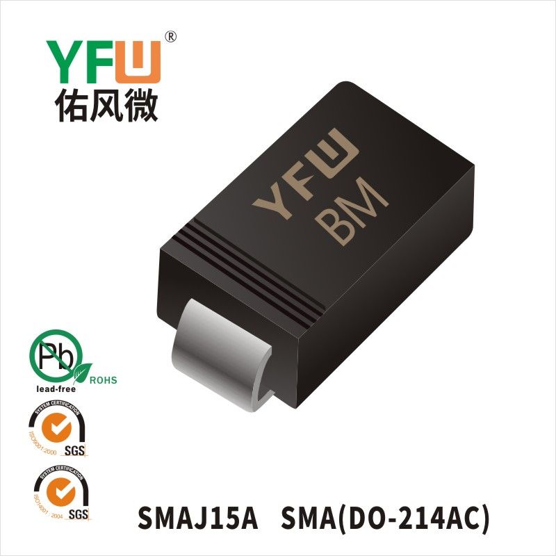 SMAJ15A   SMA(DO-214AC)  Diode inhibitrice transitoire  YFW Youfeng Micro Factory