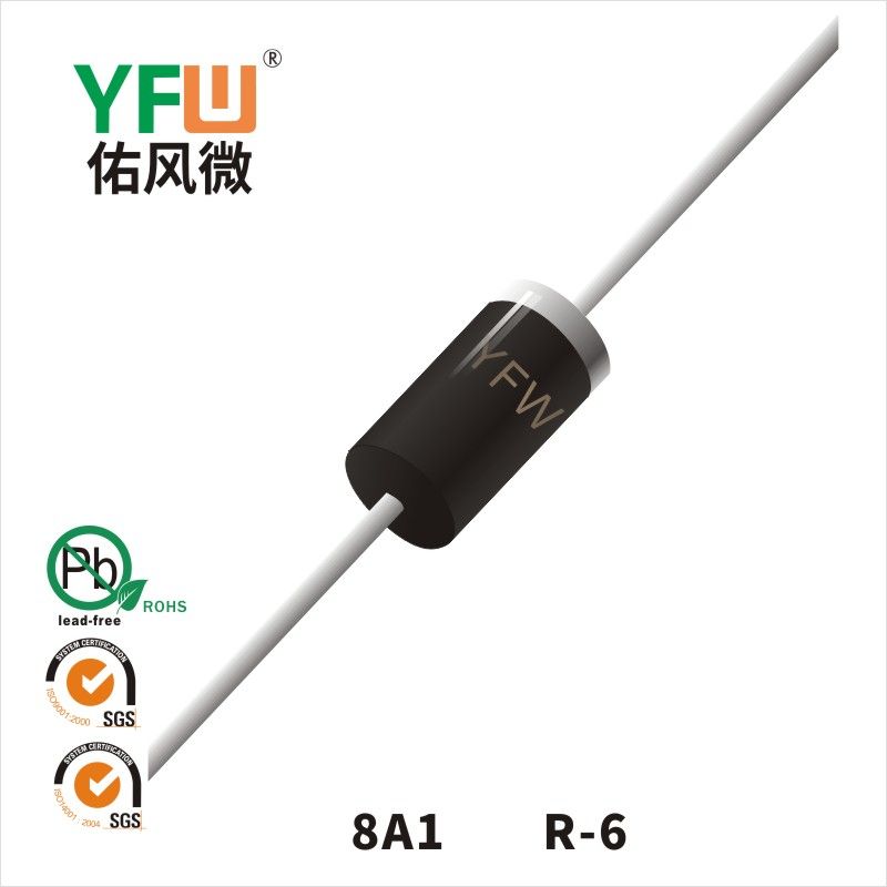 8A1   R-6  Diodes de redressement ordinaires  YFW Youfeng Micro Factory