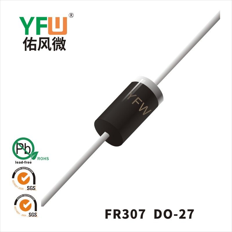 FR307   DO-27  Diode de récupération rapide  YFW Youfeng Micro Factory