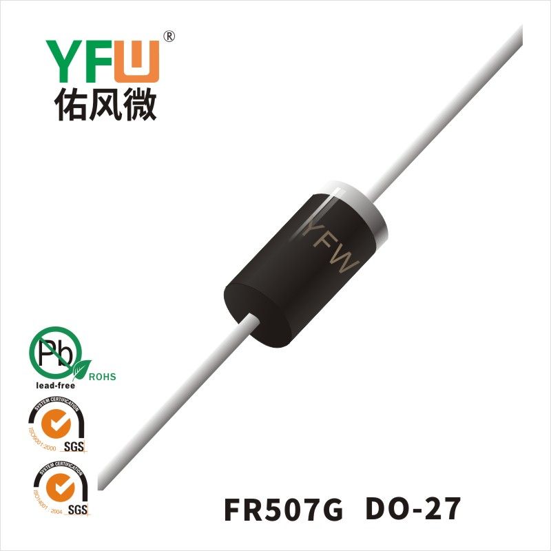 FR507G   DO-27  Diode de récupération rapide  YFW Youfeng Micro Factory