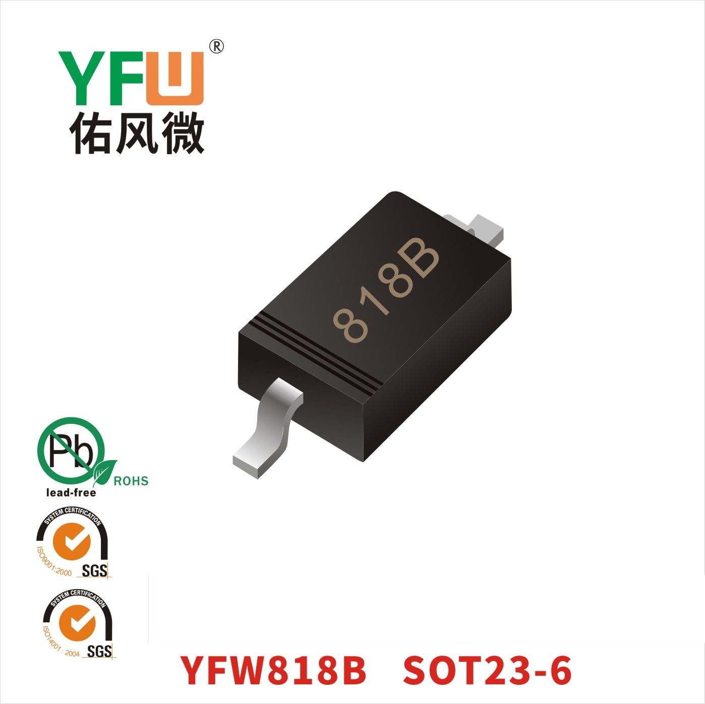YFW818B  SOT23-6  Transistors  YFW Youfeng Micro Factory