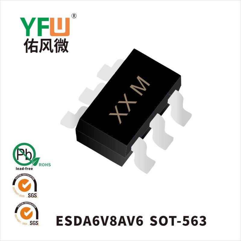 ESDA6V8AV6   SOT-563  Diode de protection électrostatique  YFW Youfeng Micro Factory